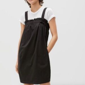 Everlane Black Paperbag Mini Dress - size S